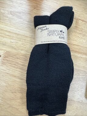 Black Alpaca Dress Socks for Men